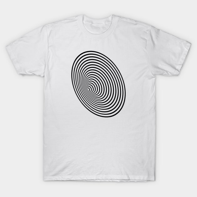 Hypnotic Circles Minimalart T-Shirt by FunnyMoonCosmic